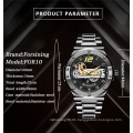 New Arrival FORSINING 167 Men Automatic Mechanical Watch Stainless Steel Water Resistant Skeleton Men Wrist Watches